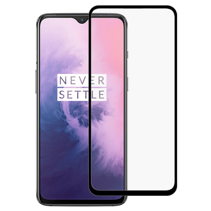 適用於OnePlus 7 9H 二強絲印全屏鋼化膜