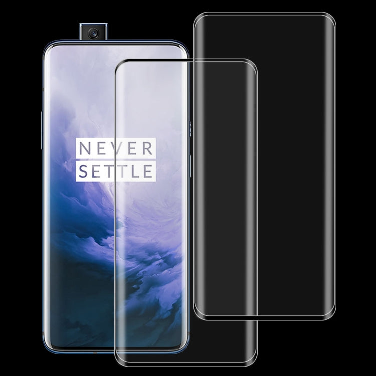 2 PCS 適用於OnePlus 7 Pro 9H曲面全屏鋼化膜