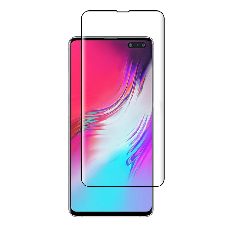 適用於 三星 Galaxy S10 5G  0.3mm厚度 9H硬度 3D邊膠曲面防爆鋼化膜，支持指紋解鎖