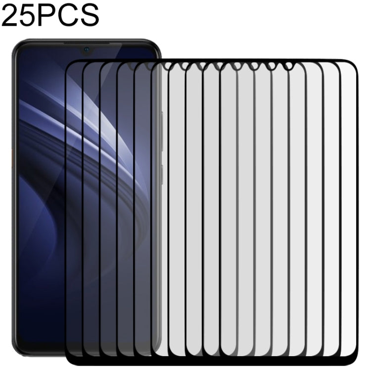 25 PCS 絲印二強 全屏鋼化玻璃膜適用於 適用於 Vivo IQoo Neo