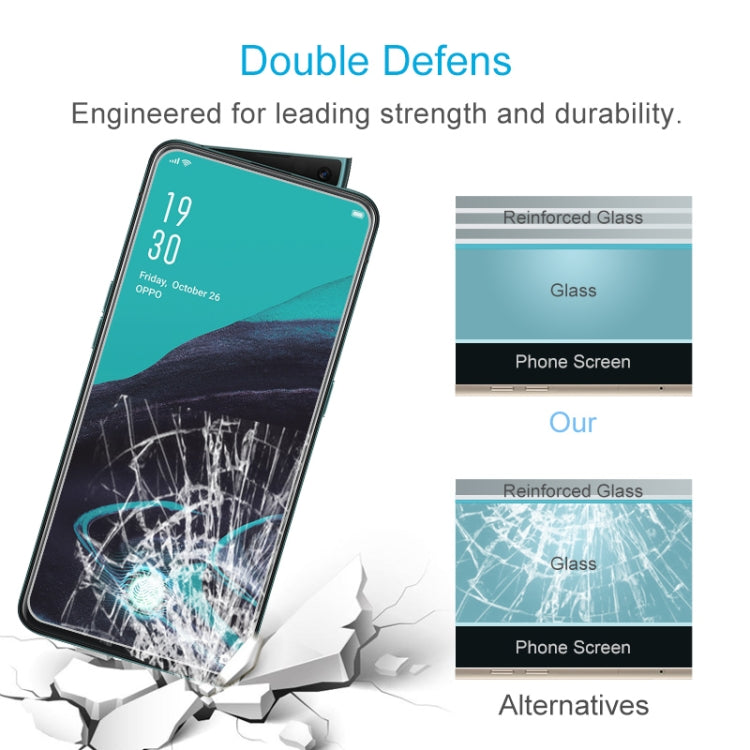50 PCS   0.26mm 9H 2.5D 鋼化玻璃膜 適用於 OPPO Reno 2