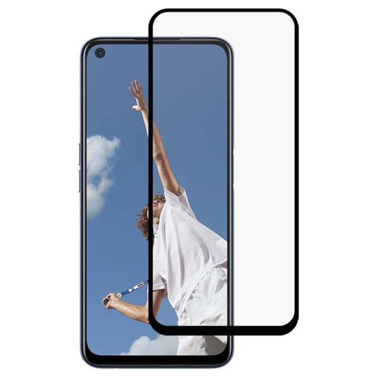 適用於 OPPO A52 絲印二強 全屏鋼化玻璃膜