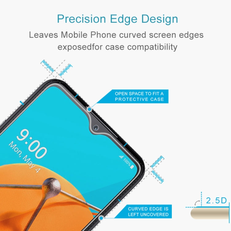 適用於 LG K51 0.26mm 9H 2.5D 半屏透明鋼化玻璃保護膜