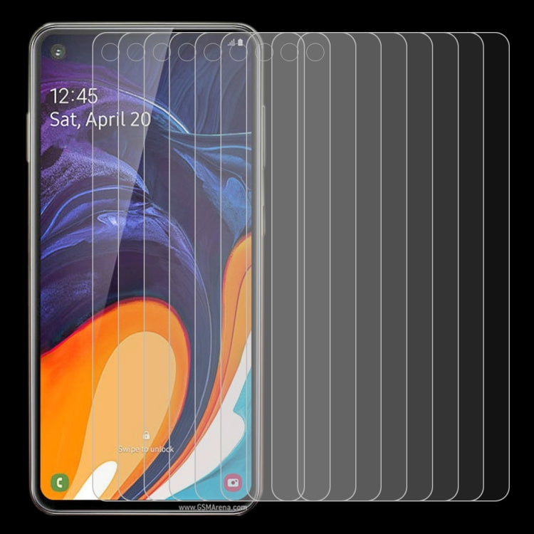 10個裝 2.5D弧邊 半屏鋼化玻璃保護膜  適用於三星 Galaxy A60