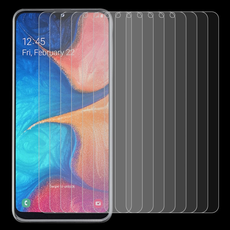 10個裝 2.5D弧邊 半屏鋼化玻璃保護膜  適用於三星 Galaxy A20e