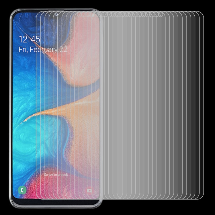 50個裝 2.5D弧邊 半屏鋼化玻璃保護膜  適用於三星 Galaxy A20e