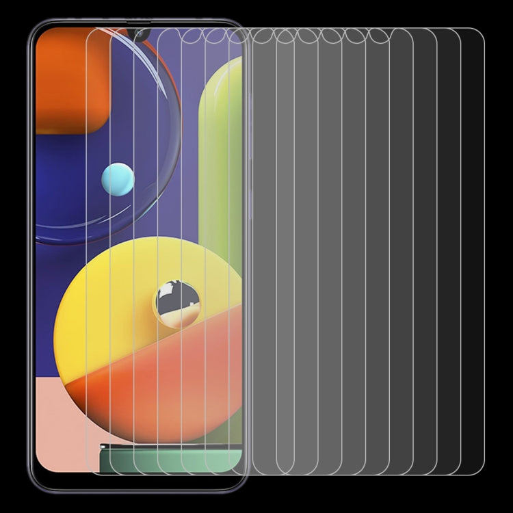 10個裝 適用於三星 Galaxy A50s 2.5D弧邊 半屏鋼化玻璃保護膜