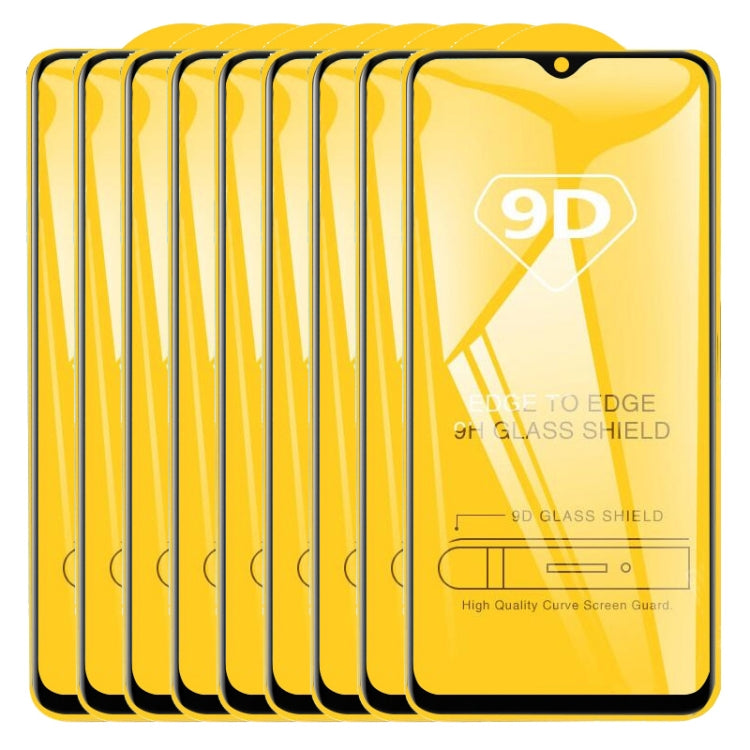 25 PCS 適用於Vivo Y19 9D絲印二強 全屏鋼化玻璃膜