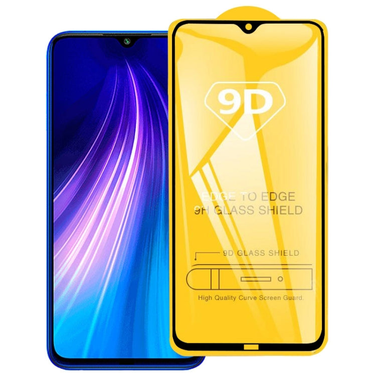 適用於 小米紅米 Note 8T 9D 絲印二強 全屏鋼化玻璃膜