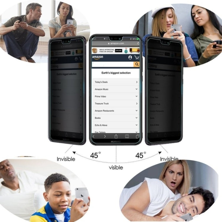 適用於 OPPO Reno 10x zoom 絲印二強防偷窺鋼化玻璃膜