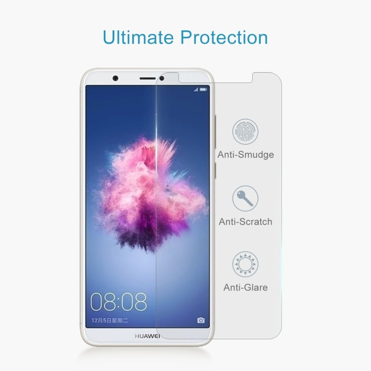 100片裝 適用於華為P smart / Enjoy 7S 0.26mm厚度 9H表面硬度 2.5D弧邊 鋼化玻璃保護膜