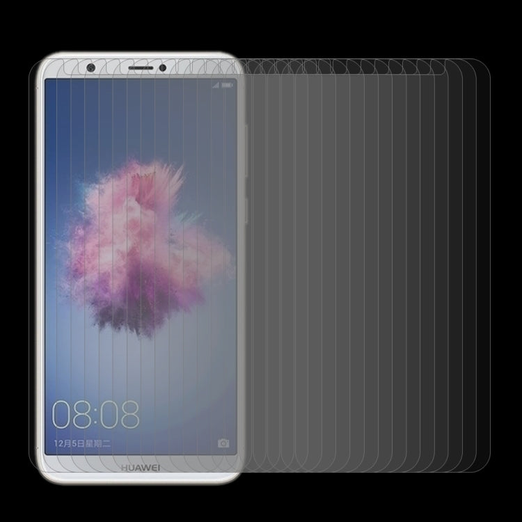 100片裝 適用於華為P smart / Enjoy 7S 0.26mm厚度 9H表面硬度 2.5D弧邊 鋼化玻璃保護膜