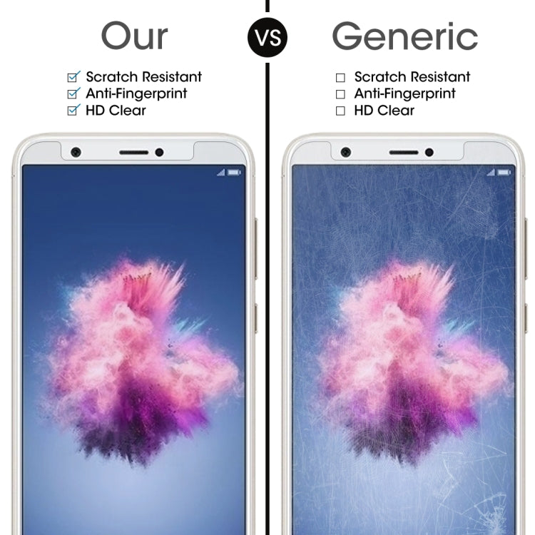 適用於華為P smart / Enjoy 7S 0.26mm厚度 9H表面硬度 2.5D弧邊 鋼化玻璃保護膜