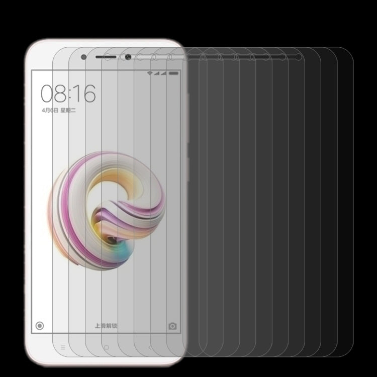 10片裝 適用於小米 紅米5A 0.26mm 9H表面硬度 2.5D弧邊鋼化玻璃保護膜