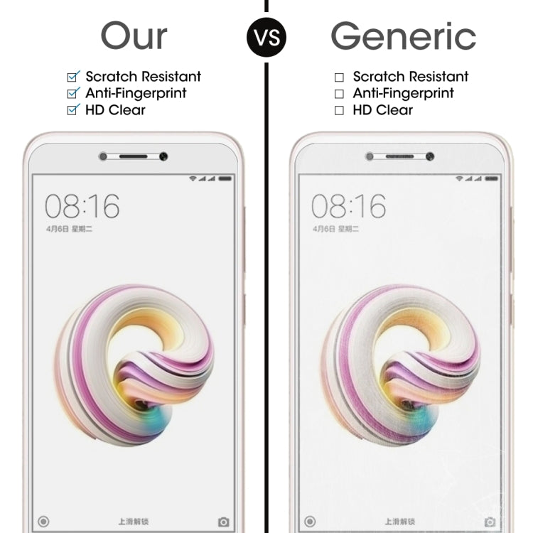 適用於小米 紅米5A 0.26mm 9H表面硬度 2.5D弧邊鋼化玻璃保護膜