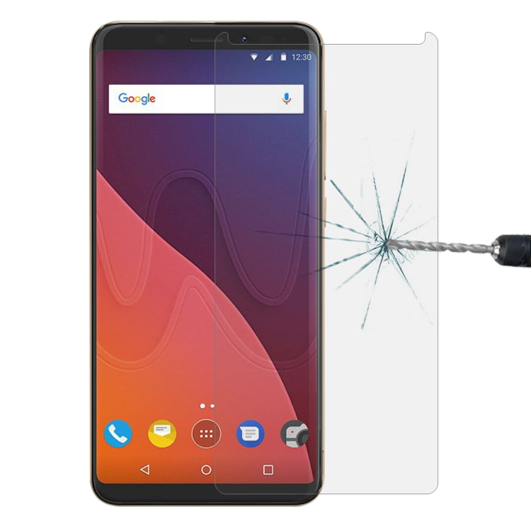 Wiko View 0.26mm 9H表面硬度2.5D弧邊鋼化玻璃前膜保護膜