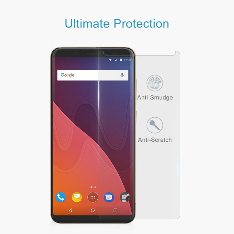 Wiko View 0.26mm 9H表面硬度2.5D弧邊鋼化玻璃前膜保護膜