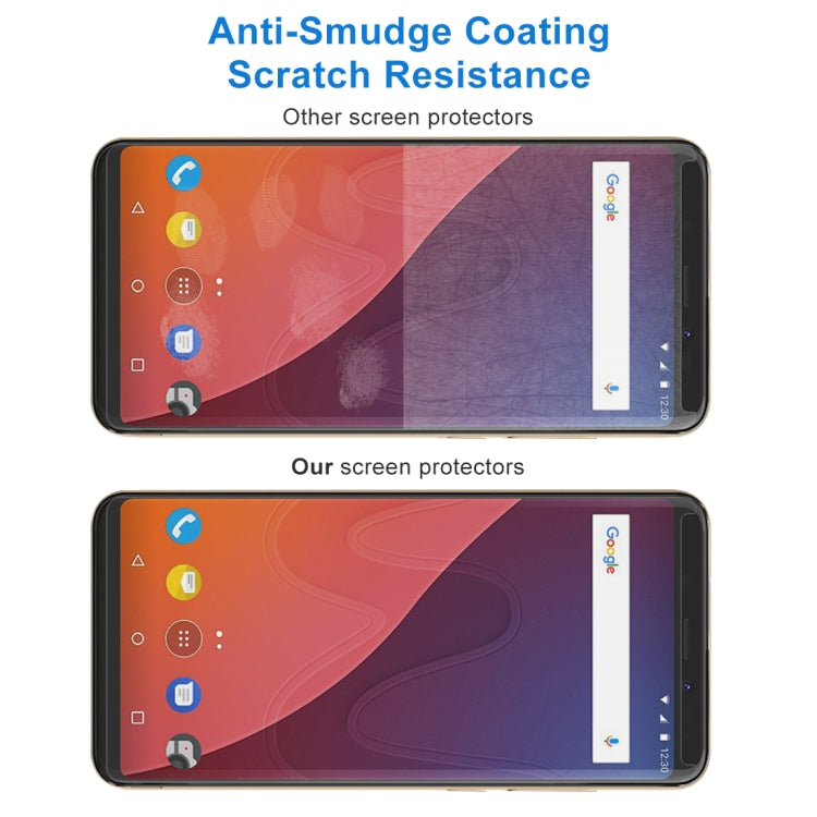 Wiko View 0.26mm 9H表面硬度2.5D弧邊鋼化玻璃前膜保護膜