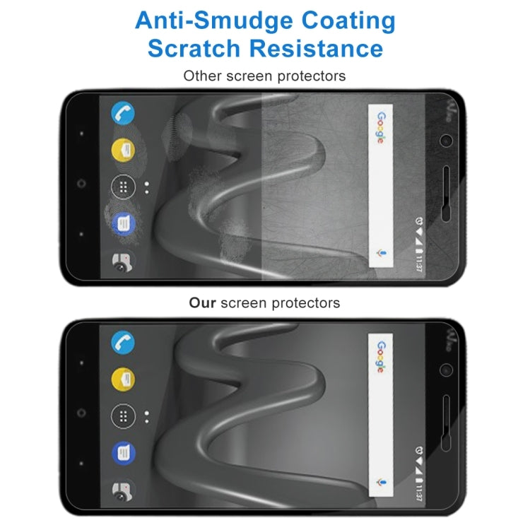 2片裝 Wiko Harry 0.26mm 9H表面硬度2.5D弧邊鋼化玻璃保護膜