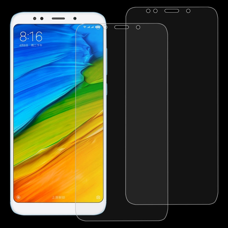 2片裝 適用於小米 紅米5 Plus 0.26mm 9H表面硬度 2.5D弧邊鋼化玻璃保護膜