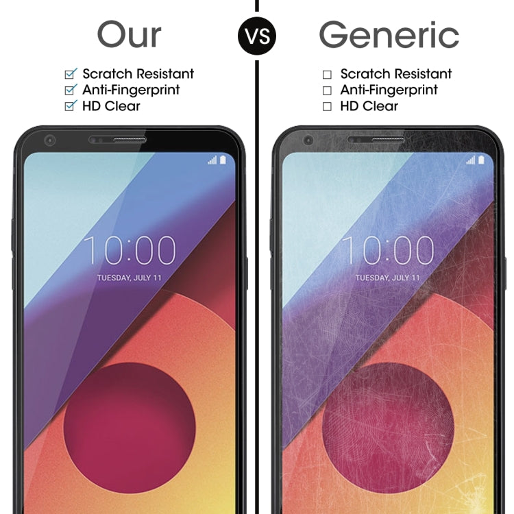 適用於LG Q6+  0.26mm 9H表面硬度2.5D弧邊鋼化玻璃保護膜