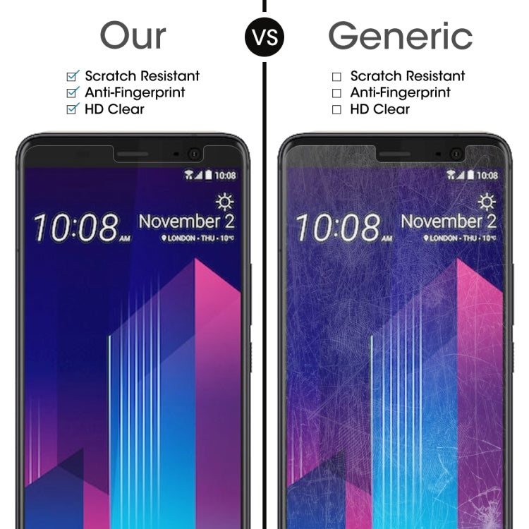 適用於HTC U11+  0.26mm厚 9H表面硬度2.5D弧邊鋼化玻璃保護膜