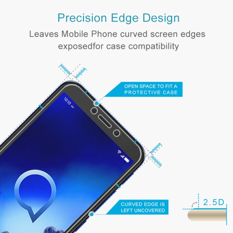 2.5D弧邊半屏鋼化玻璃保護膜  適用於Alcatel U5