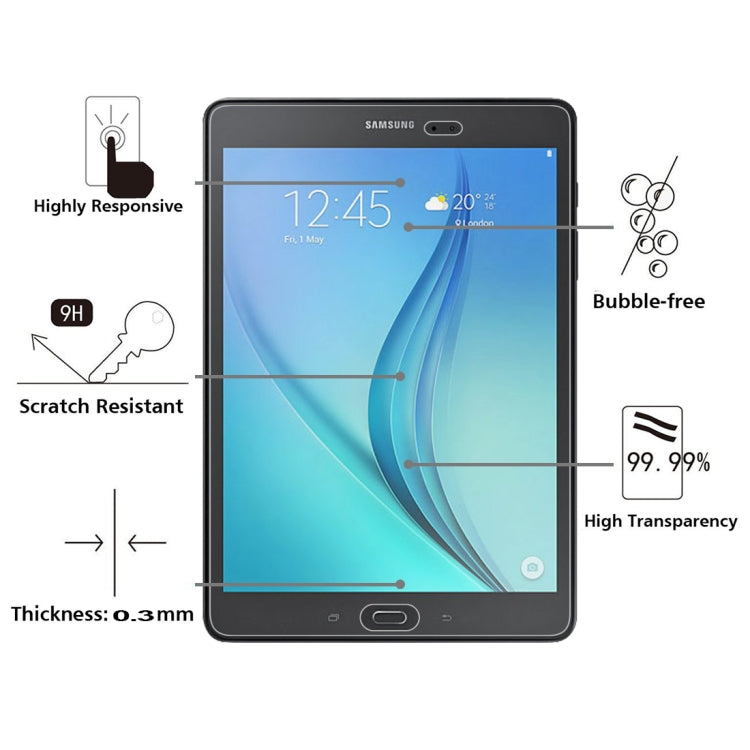適用於三星 蓋樂世 Tab A Plus 9.7 / P550  0.3mm厚度 9H硬度 全屏鋼化玻璃膜