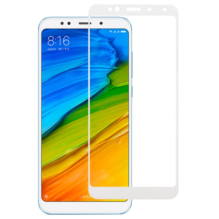 適用於小米 紅米5 Plus 0.33mm厚度9H表面硬度2.5D全屏全膠鋼化玻璃膜 , For Redmi 5 Plus