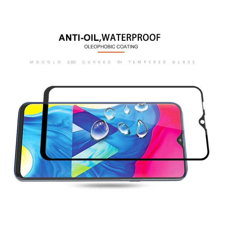 mocolo 適用於三星 Galaxy M10 0.33mm 9H 2.5D絲印全屏鋼化玻璃保護膜