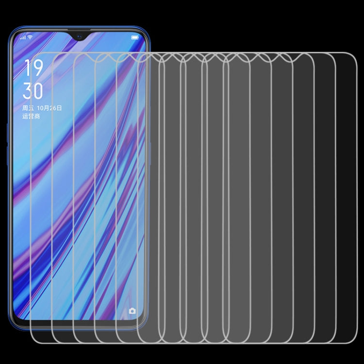 50個裝 適用於OPPO A5 / A9  / A56 5G 9H 2.5D弧邊半屏鋼化玻璃保護膜