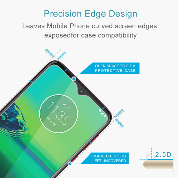 適用於摩托羅拉 Moto G8 Play 9H 2.5D弧邊半屏鋼化玻璃保護膜