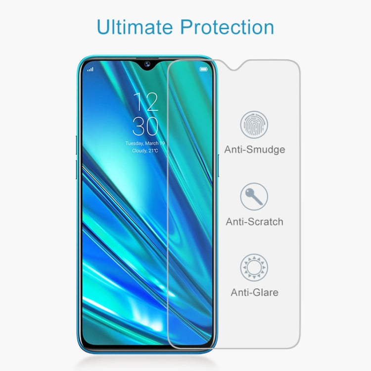 適用於OPPO Realme 5 Pro 9H 2.5D弧邊半屏鋼化玻璃保護膜