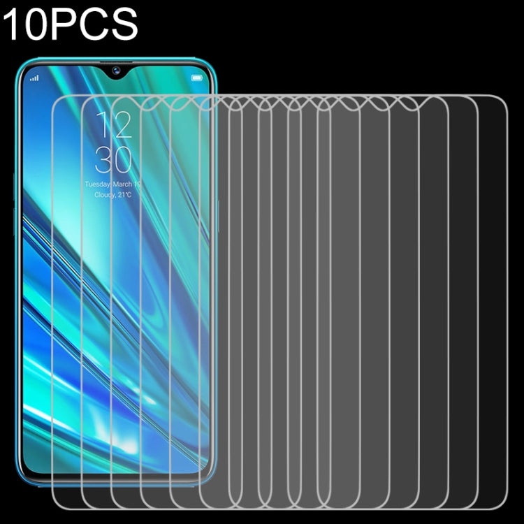 10個裝 適用於OPPO Realme 5 Pro 9H 2.5D弧邊半屏鋼化玻璃保護膜