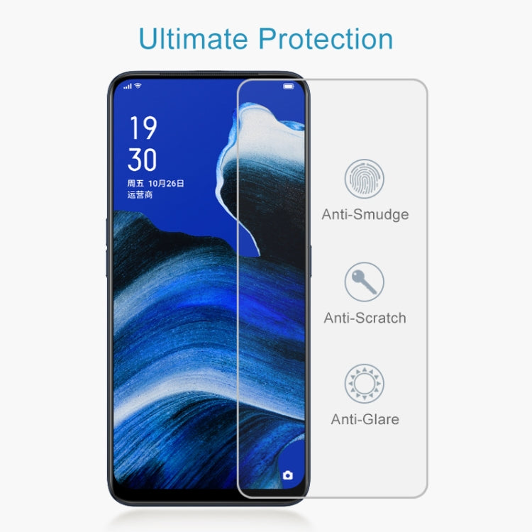 10個裝 適用於OPPO Reno2 Z 9H 2.5D弧邊半屏鋼化玻璃保護膜, For OPPO Reno2 Z (10 PCS)