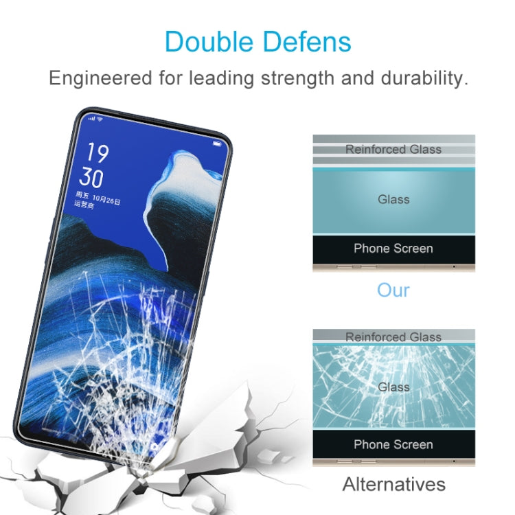 10個裝 適用於OPPO Reno2 Z 9H 2.5D弧邊半屏鋼化玻璃保護膜, For OPPO Reno2 Z (10 PCS)