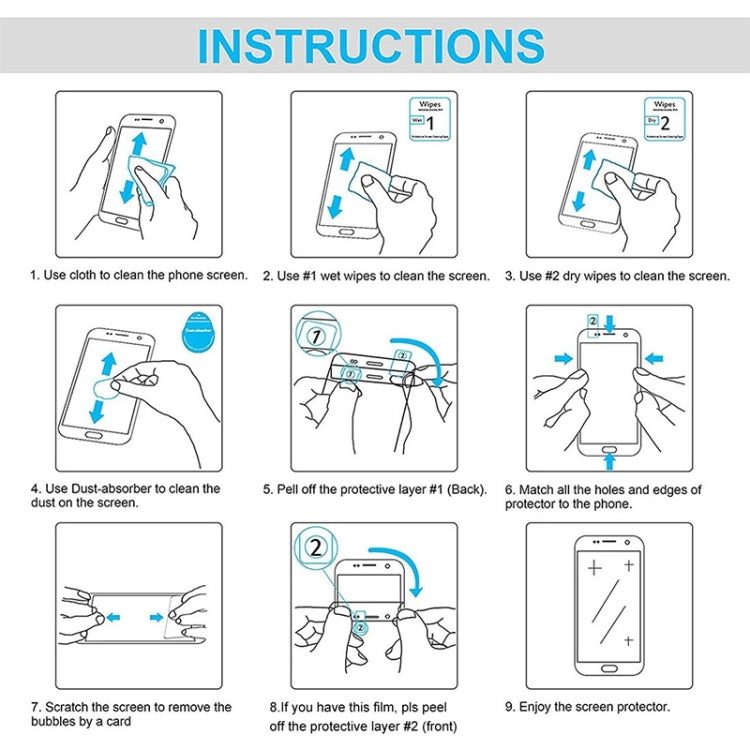 10個裝 適用於OPPO Reno2 Z 9H 2.5D弧邊半屏鋼化玻璃保護膜, For OPPO Reno2 Z (10 PCS)