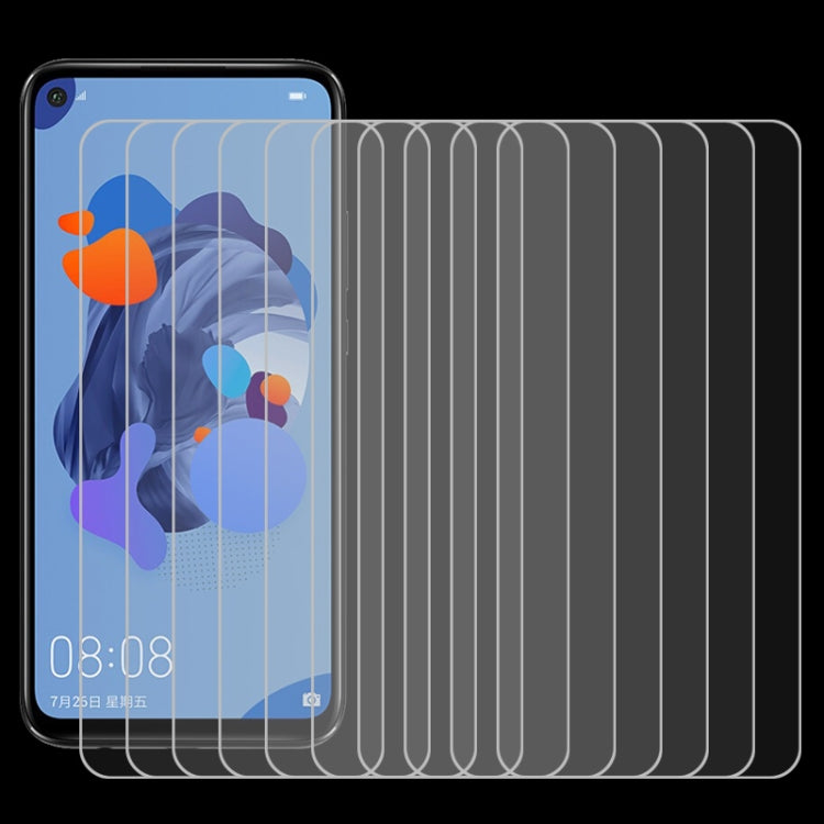 10個裝 適用於華為 nova 5i Pro 9H 2.5D弧邊半屏鋼化玻璃保護膜