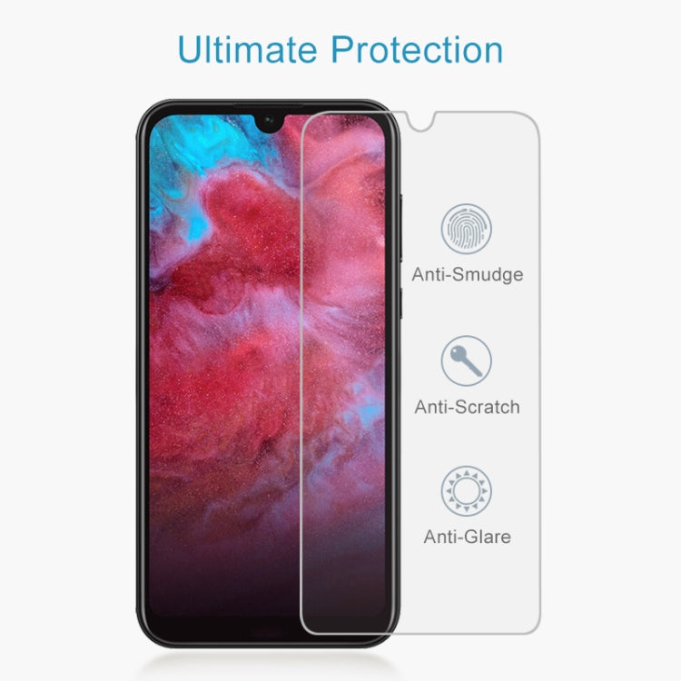 50個裝 適用於華為 榮耀 Play 3e 9H 2.5D弧邊半屏鋼化玻璃保護膜