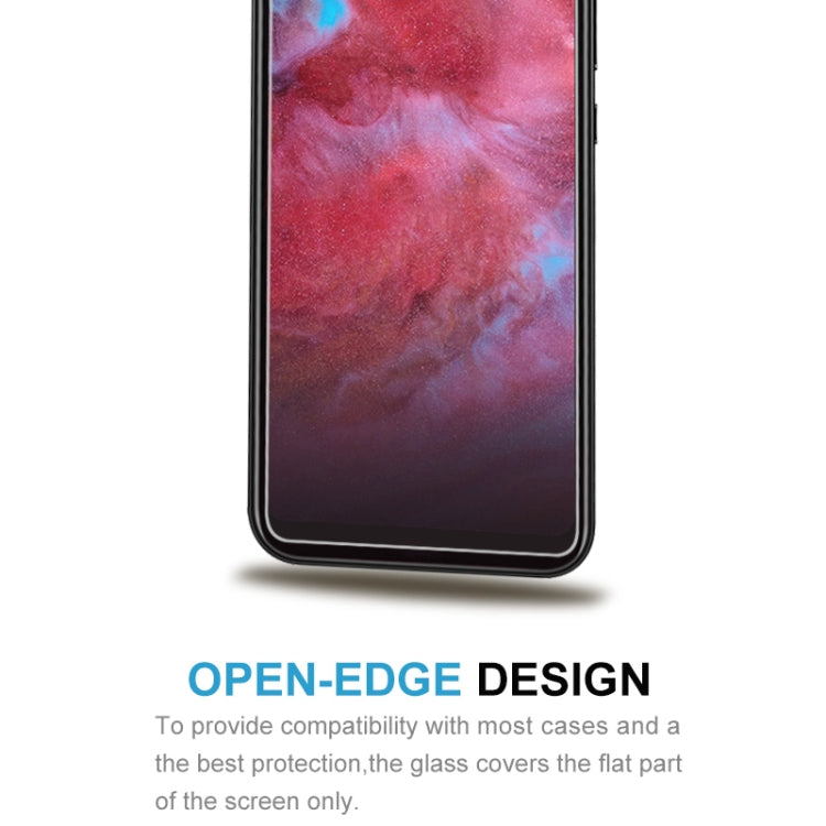 50個裝 適用於華為 榮耀 Play 3e 9H 2.5D弧邊半屏鋼化玻璃保護膜