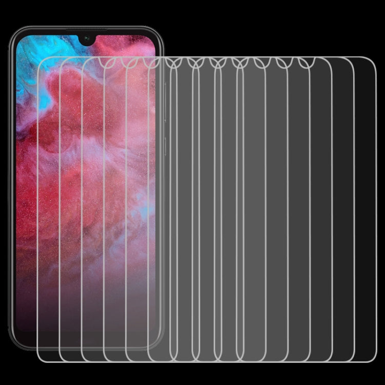 50個裝 適用於華為 榮耀 Play 3e 9H 2.5D弧邊半屏鋼化玻璃保護膜