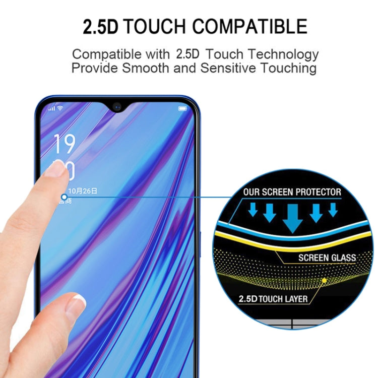 適用於OPPO A5 / A9  / A56 5G 絲印二強 全屏鋼化玻璃膜, For OPPO A5 / A9(1 PC)