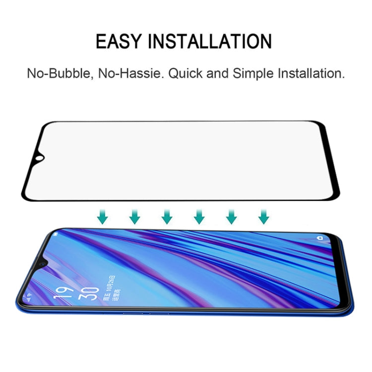適用於OPPO A5 / A9  / A56 5G 絲印二強 全屏鋼化玻璃膜, For OPPO A5 / A9(1 PC)