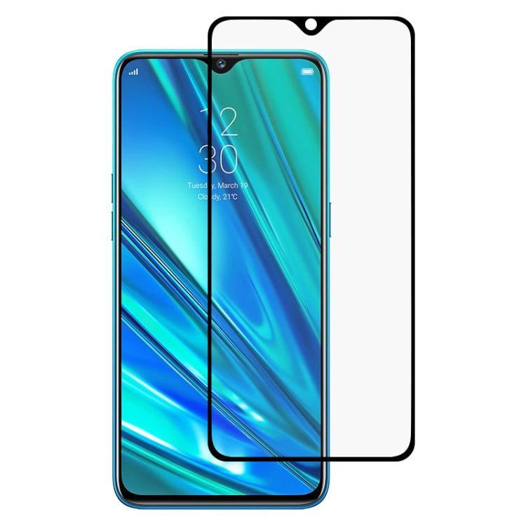 適用於OPPO Realme 5 Pro 絲印二強 全屏鋼化玻璃膜