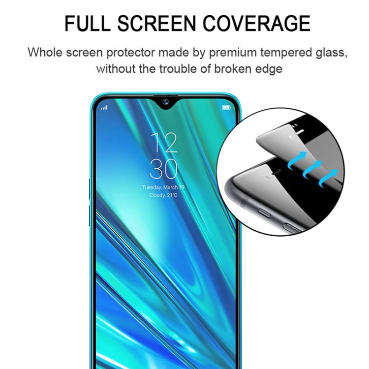適用於OPPO Realme 5 Pro 絲印二強 全屏鋼化玻璃膜, For OPPO Realme 5 Pro(1 PC)