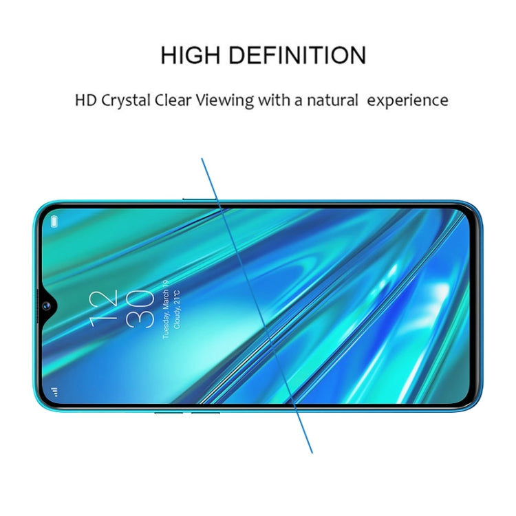 適用於OPPO Realme 5 Pro 絲印二強 全屏鋼化玻璃膜