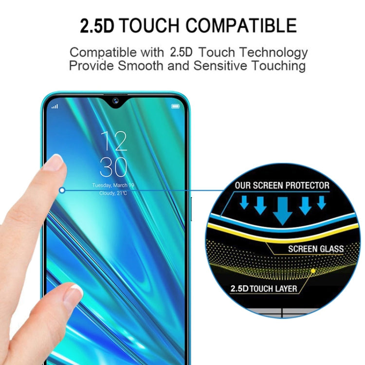 適用於OPPO Realme 5 Pro 絲印二強 全屏鋼化玻璃膜, For OPPO Realme 5 Pro(1 PC)