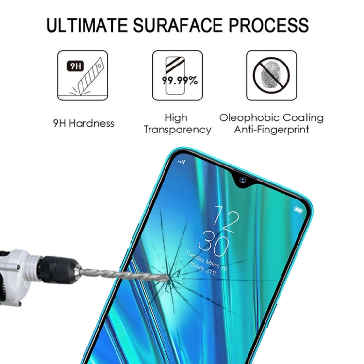 適用於OPPO Realme 5 Pro 絲印二強 全屏鋼化玻璃膜