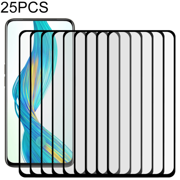 25 PCS 適用於OPPO Realme XT 絲印二強 全屏鋼化玻璃膜, For OPPO Realme XT(25 PCS)