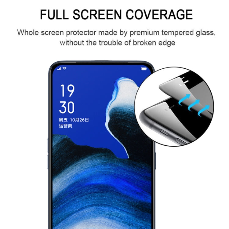 適用於OPPO Reno2 / Z 絲印二強 全屏鋼化玻璃膜, For OPPO Reno2 / Z(1 PC)